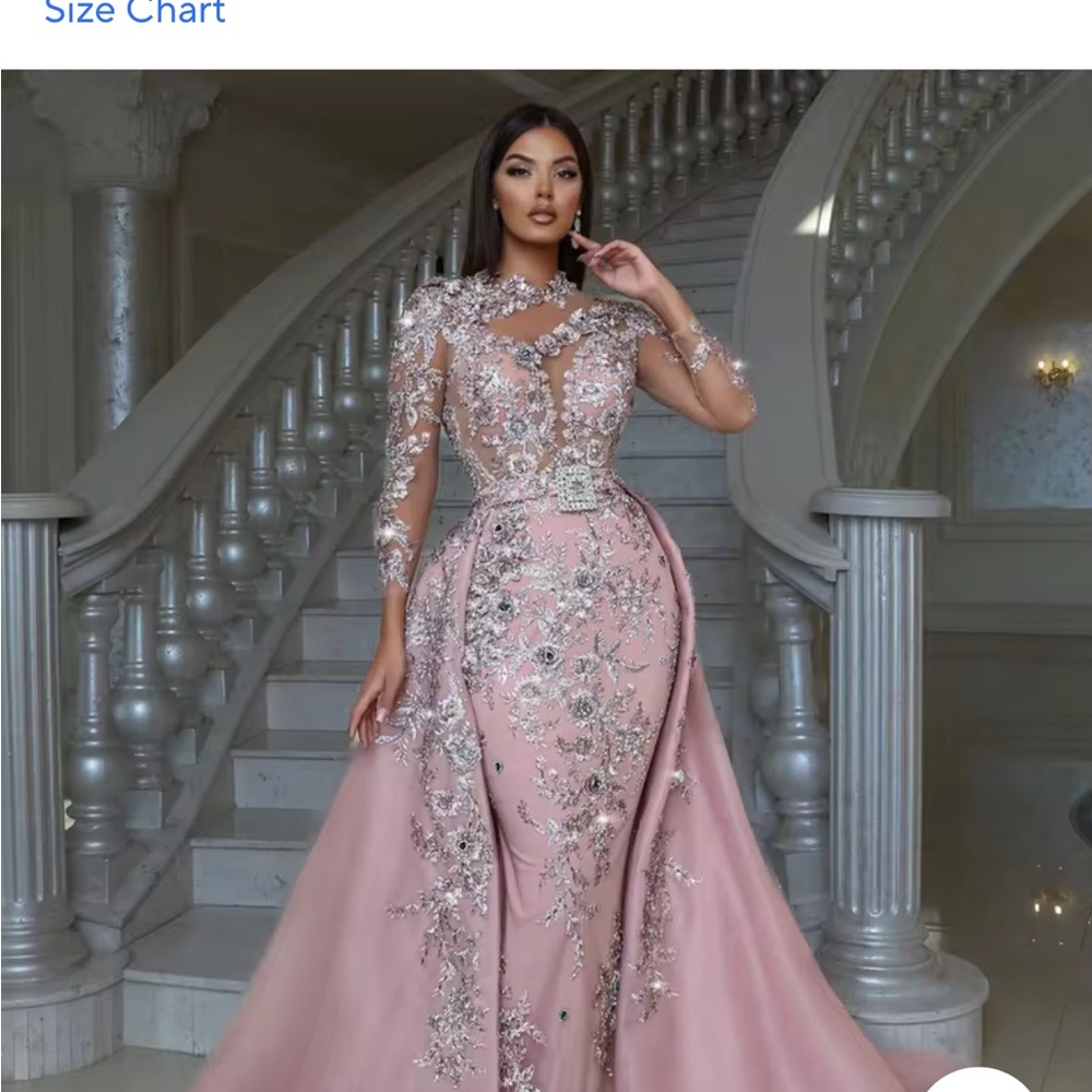 Elegant Pink and silver Embellished Dress